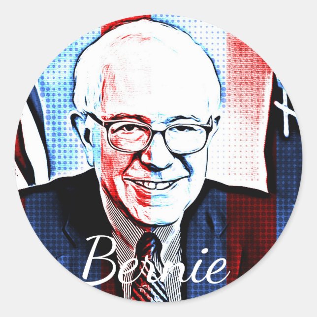 Bernie Sanders unterstützt Aufkleber für digitale  (Vorderseite)