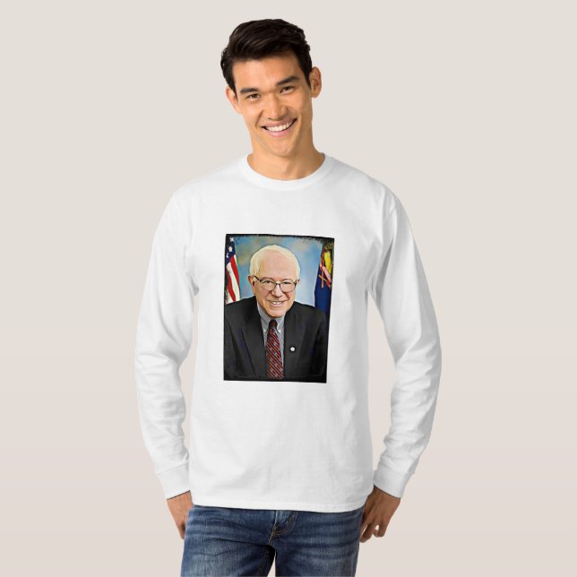 Bernie Sanders unterstützt Digital Art Shirt (Vorne ganz)