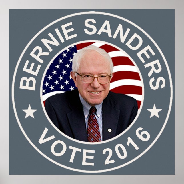 Bernie Sanders US-Flagge Poster (Vorne)