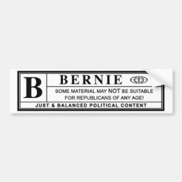 Bernie Sanders Warning Label Autoaufkleber