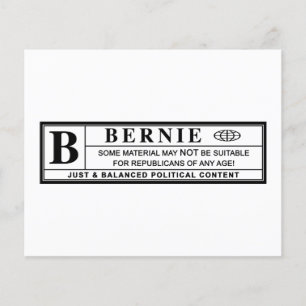 Bernie Sanders Warnschild