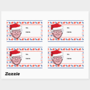 BERNIE SANDERS Weihnachten Rechteckiger Aufkleber