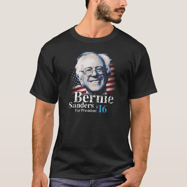 Bernie-Sandpapierschleifmaschine-Flagge T-Shirt (Vorderseite)