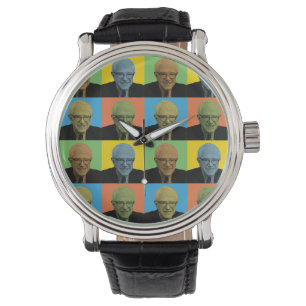 Bernie-Sandpapierschleifmaschine-Pop-Art Armbanduhr