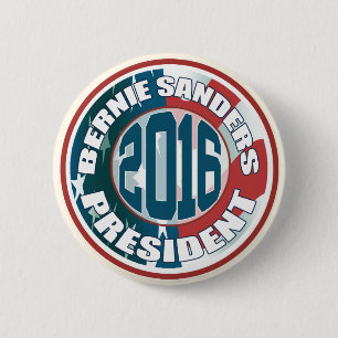 Bernie-Sandpapierschleifmaschine-Präsident 2016 Button