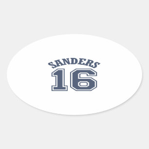 Bernie-Sandpapierschleifmaschine-Sport Jersey Nr. Ovaler Aufkleber