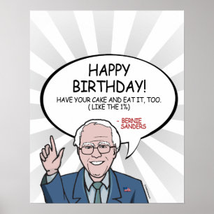 Bernie-Sandpapierschleifmaschinen, die grüßen - Poster