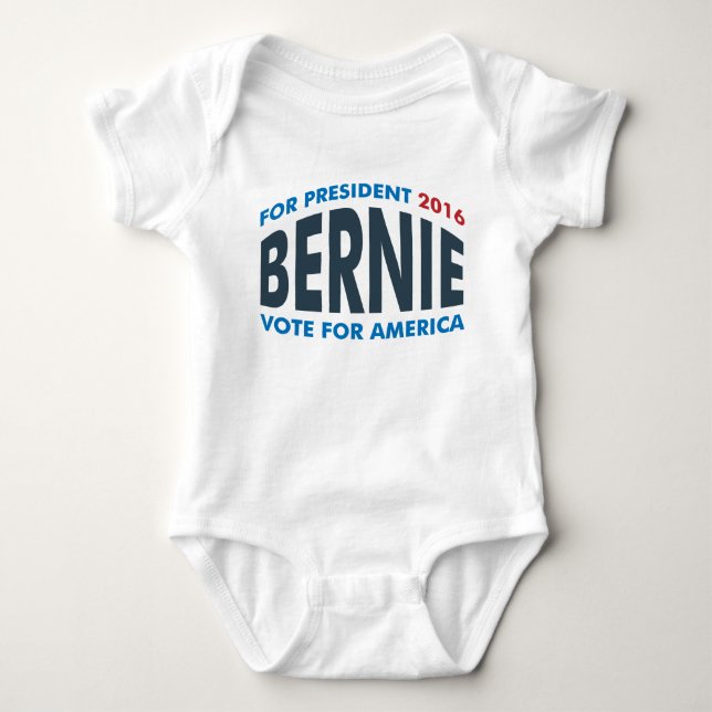 Bernie-Sandpapierschleifmaschinen für Amerika Baby Strampler (Vorderseite)