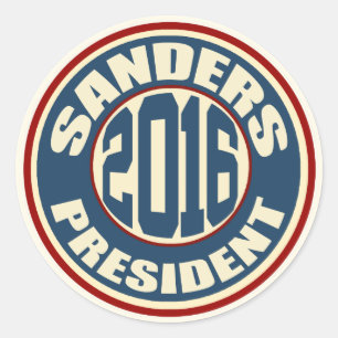 Bernie-Sandpapierschleifmaschinen für Präsidente Runder Aufkleber