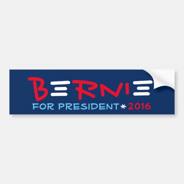 Bernie-Sandpapierschleifmaschinen für Präsidenten Autoaufkleber (Vorne)