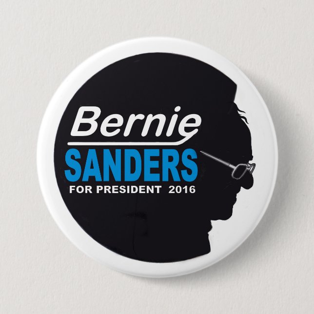 Bernie-Sandpapierschleifmaschinen für Präsidenten Button (Vorderseite)