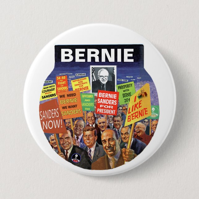 BERNIE-SANDPAPIERSCHLEIFMASCHINEN FÜR PRÄSIDENTEN BUTTON (Vorderseite)