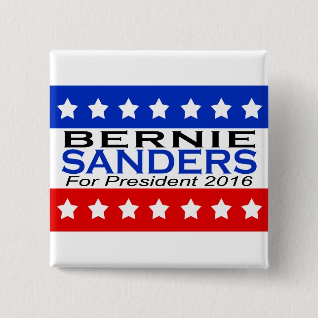 Bernie-Sandpapierschleifmaschinen für Präsidenten Button (Vorderseite)