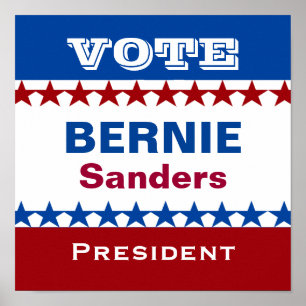 Bernie-Sandpapierschleifmaschinen für Präsidenten Poster