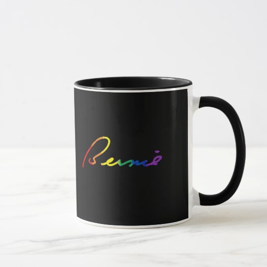 Bernie-Stolz-Unterzeichnung - Regenbogen färbt - Tasse