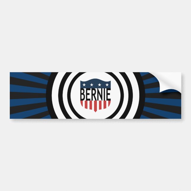 BERNIE-US Flagge Autoaufkleber (Vorne)