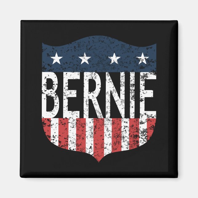 BERNIE US Flagge Magnet (Vorne)