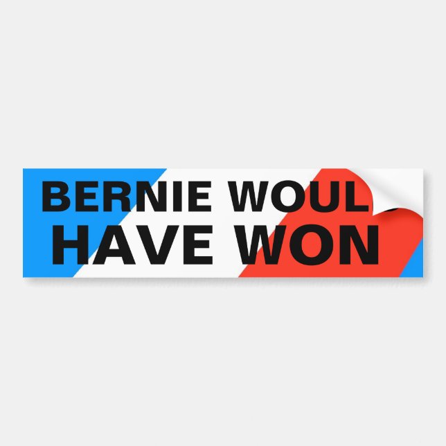 BERNIE WÜRDE GEWONNEN HABEN AUTOAUFKLEBER (Vorne)