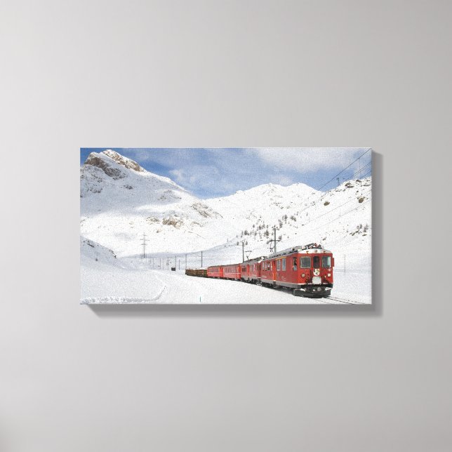 Bernina Railway Leinwanddruck (Vorderseite)