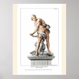 Berninis David in einer Gravur von Nicolas Dorigny Poster