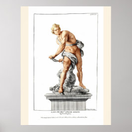 Berninis David in einer Gravur von Nicolas Dorigny Poster