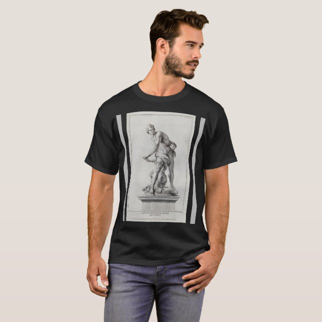 Berninis David in einer Gravur von Nicolas Dorigny T-Shirt (Vorne ganz)