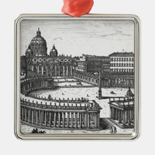 Berninis ursprünglicher Plan für St Peter Quadrat Ornament Aus Metall