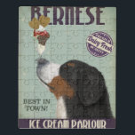 Bernische Eiscreme Puzzle<br><div class="desc">Bernese Eiscreme von FabFunky. Eine Bernese mit Eis auf einer Vintagen Werbung. | 191928D</div>