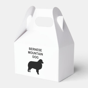 bernischer Berghund Silhouette mit Namen Geschenkschachtel