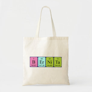 Bernita nom de table périodique sac fourre-tout