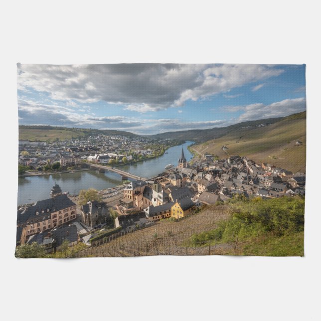Bernkastel-Kues Deutschland Geschirrtuch (Horizontal)