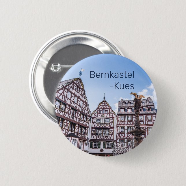 Bernkastel-Kues Historische Fassaden Deutschland S Button (Vorne & Hinten)