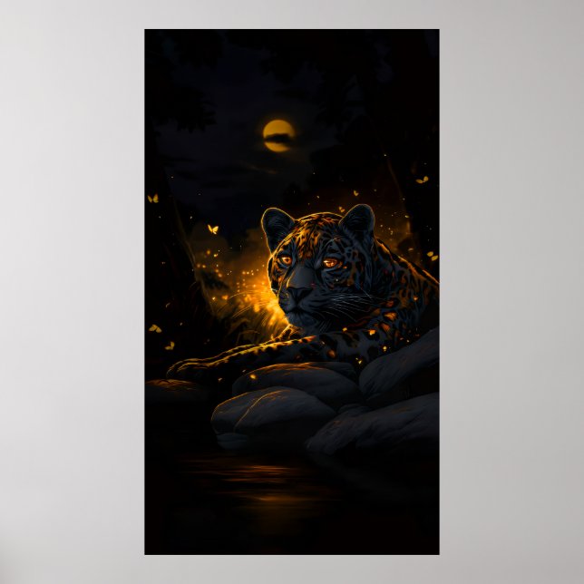 Bernstein-Augen der Nacht Poster (Vorne)