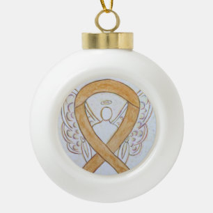 Bernstein-Bewusstseins-Schleifen-Schutzengel-Ornam Keramik Kugel-Ornament