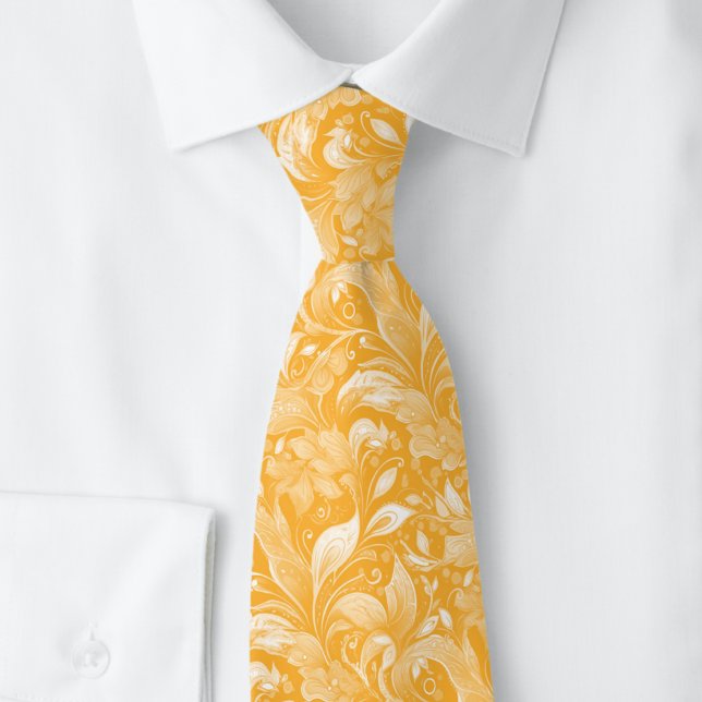 Bernstein Botanical Batik Krawatte (Von Creator hochgeladen)