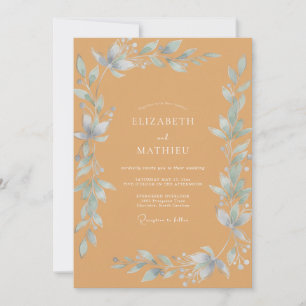 Bernstein-Eis-Blatt-Hochzeit Einladung