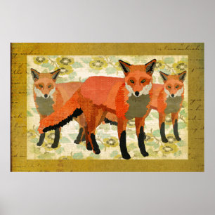 Bernstein Foxes Kunst-Plakat Poster
