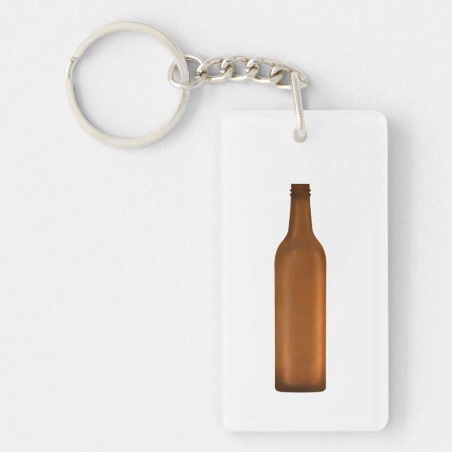 Bernstein Glasflasche Illustration Schlüsselanhänger (Vorderseite)