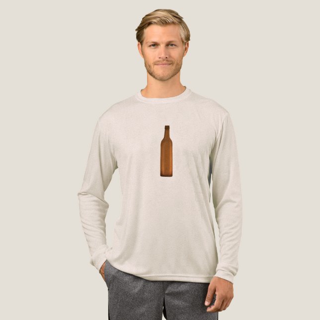 Bernstein Glasflasche Illustration Tri-Blend Shirt (Volle Vorderseite)