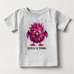 Bernstein - Großäugiges Gefiederte Whimsical Monst Baby T-shirt