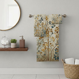 Bernstein-Wiesen-Blumen Badhandtuch Set