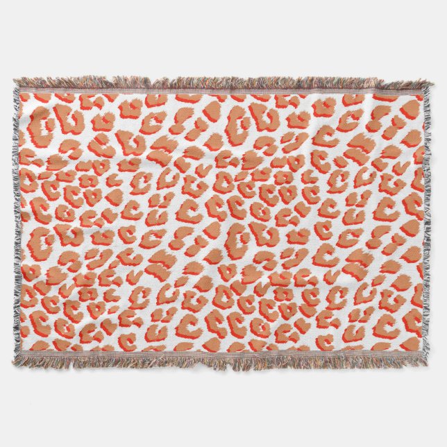 Bernsteinfarben und weißes Leopard Decke (Vorderseite)