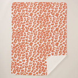 Bernsteinfarben und weißes Leopard Sherpadecke