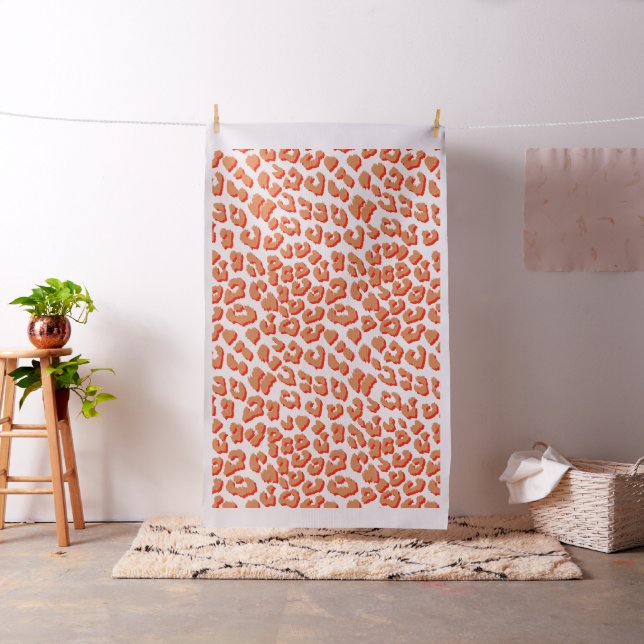Bernsteinfarben und weißes Leopard Stoff (Beispiel)
