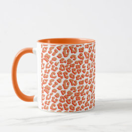 Bernsteinfarben und weißes Leopard Tasse