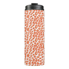 Bernsteinfarben und weißes Leopard Thermosbecher