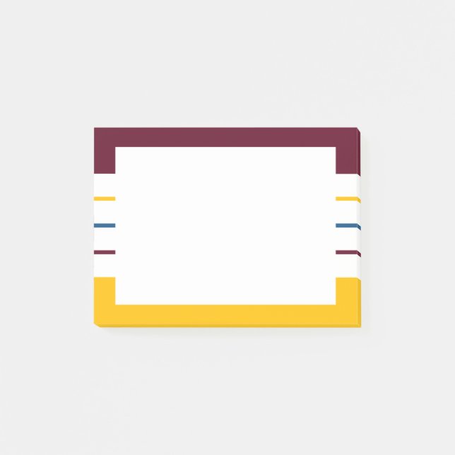 Bernsteinfarbener Autumnal Streifen Post-it Klebezettel (Vorderseite)