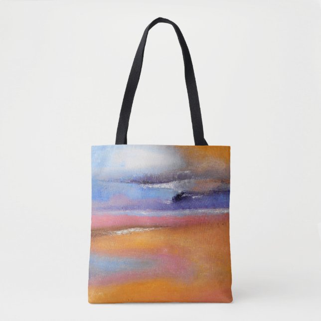 Bernsteinfarbige abstrakte Taschen-Tasche Tasche (Vorderseite)