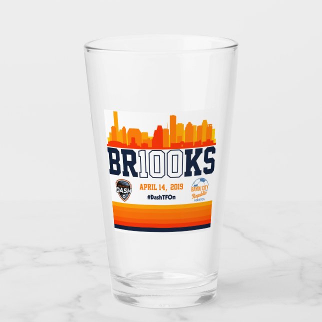 Bernsteinfarbige Bach-100. Kappen-Bier-Glas Glas (Vorderseite)