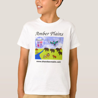 Bernsteinfarbige Ebenen T-Shirt